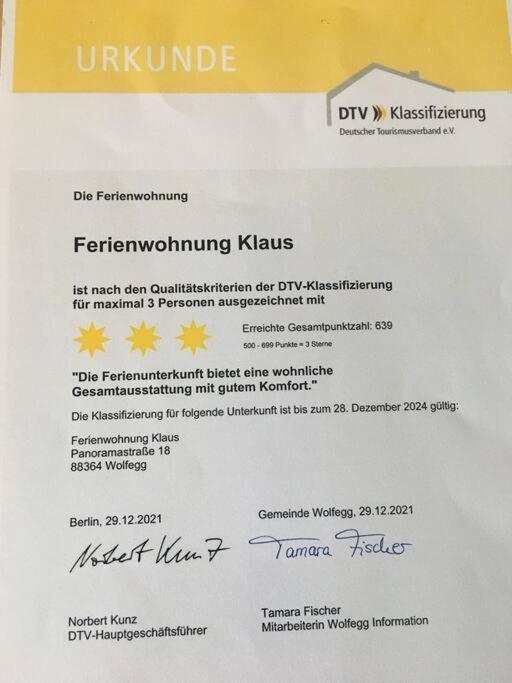 Ferienwohnung Klaus Wolfegg ภายนอก รูปภาพ